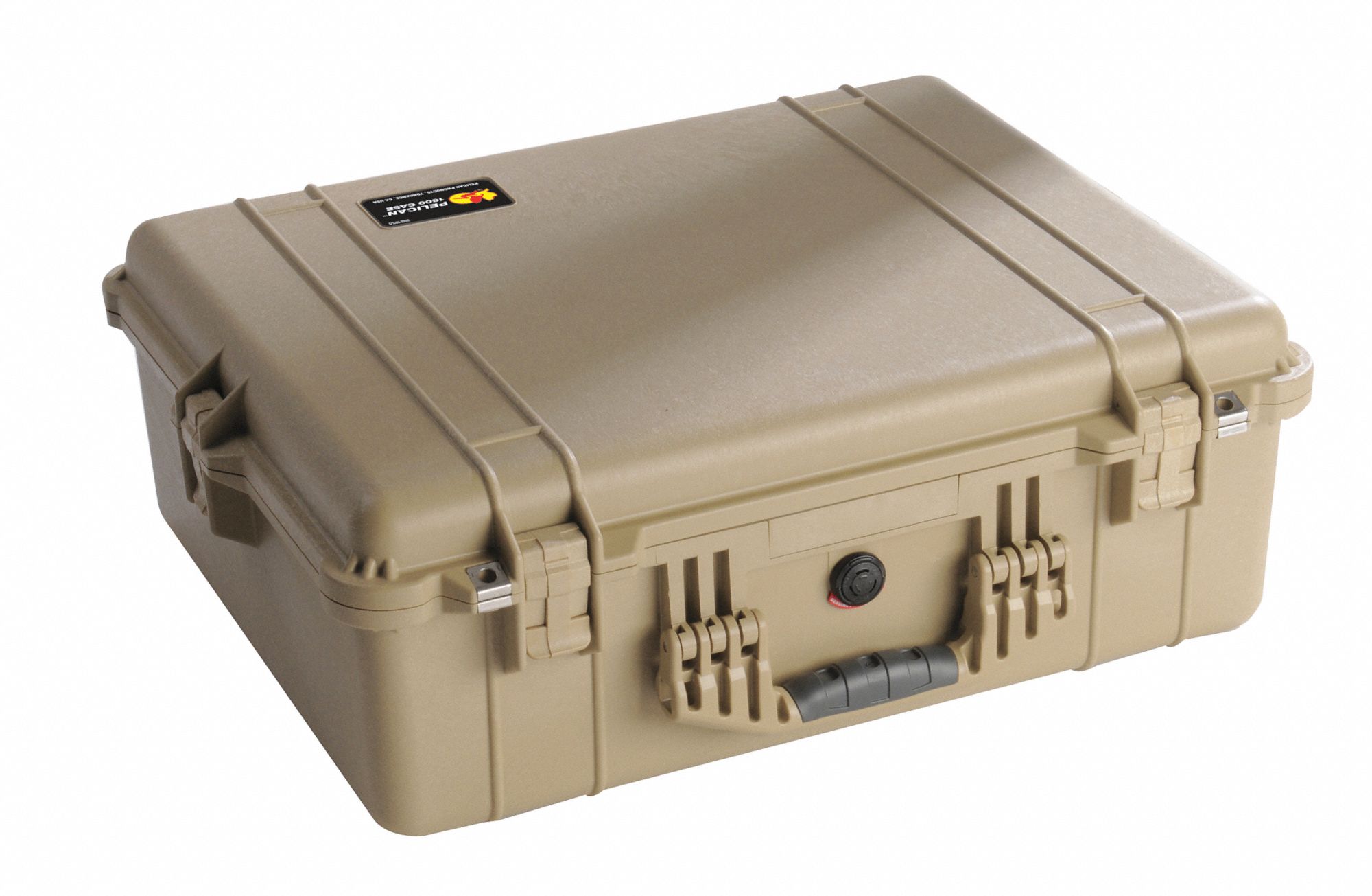 Protective Case: 16 1/2 in x 21 1/2 in x 8 in Inside, No Foam, Beige, Stationary, 13 lb Wt