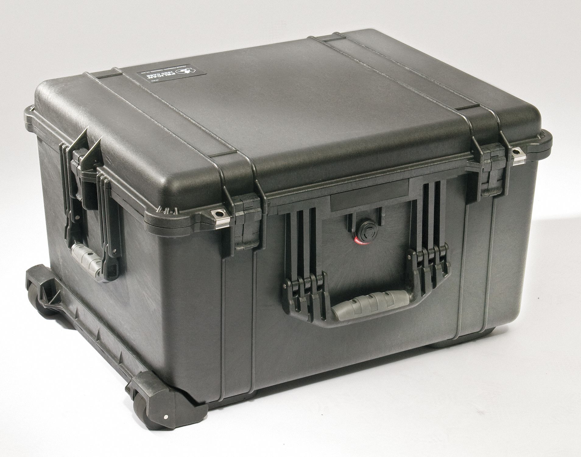 PROTECTIVE CASE, 16⅜ IN X 21½ IN X 12½ IN INSIDE, BLACK, MOBILE, NO FOAM INCLUDED