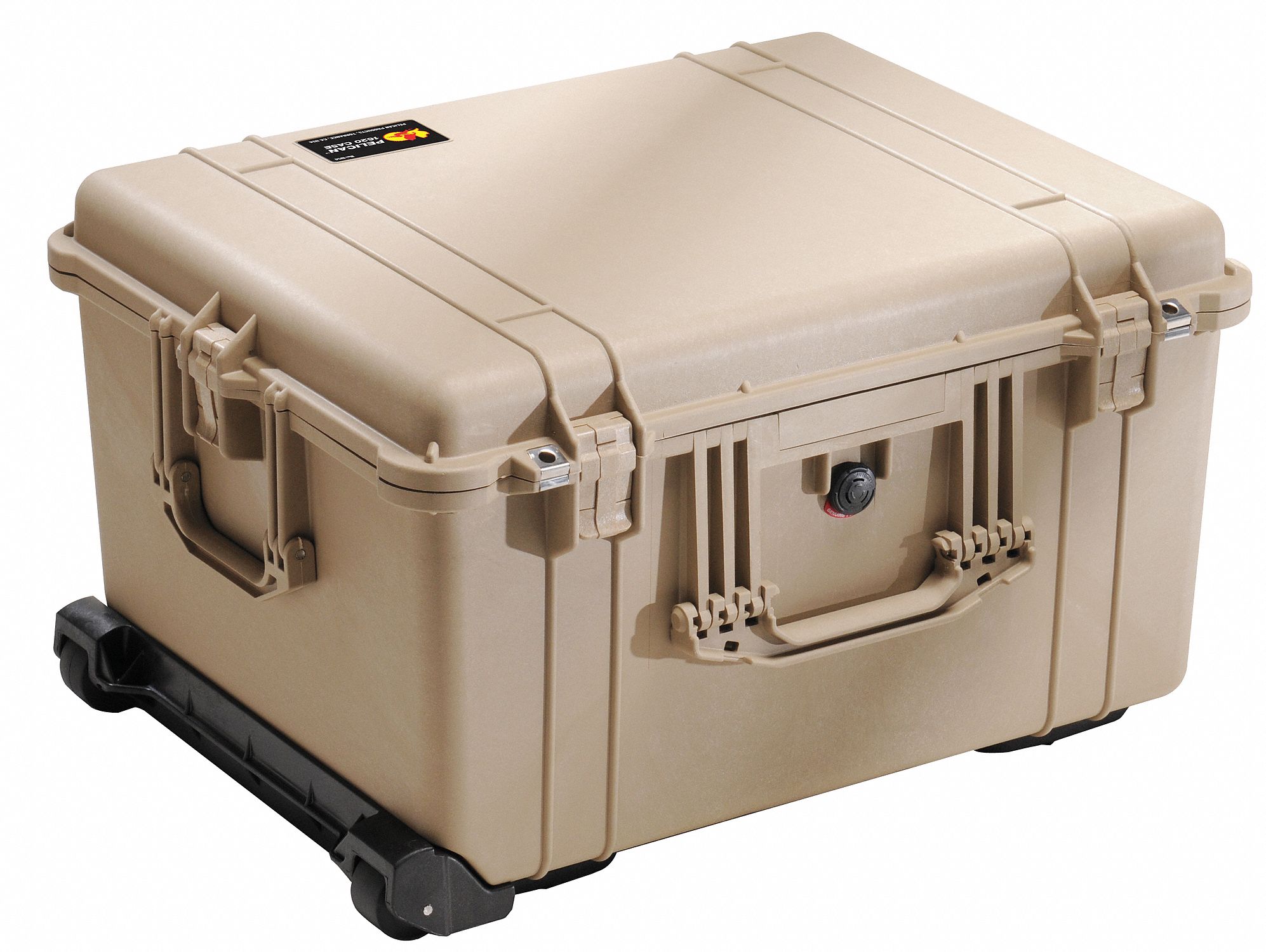 PROTECTIVE CASE, 16⅜ IN X 21½ IN X 12½ IN INSIDE, BEIGE, MOBILE, NO FOAM INCLUDED