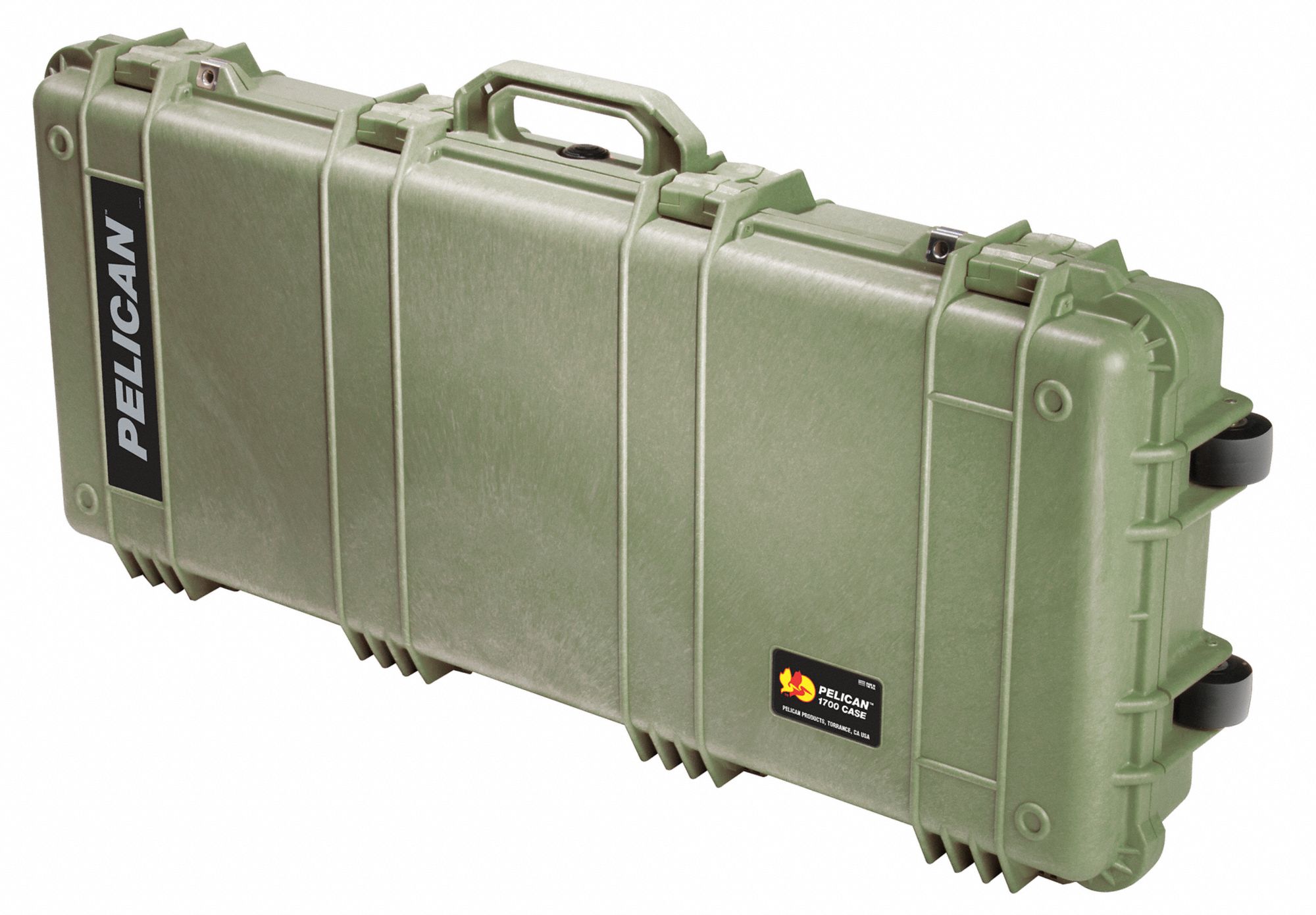 PROTECTIVE CASE, 13½ IN X 35¾ IN X 5¼ IN, BLACK, 2 WHEELS, NO FOAM INCLUDED