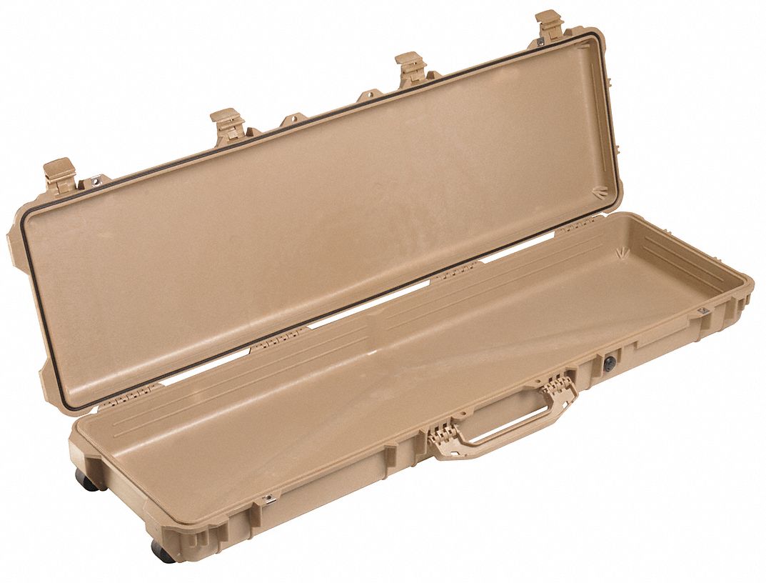 PROTECTIVE CASE, 13½ IN X 50½ IN X 5¼ IN, BLACK, 2 WHEELS, NO FOAM INCLUDED