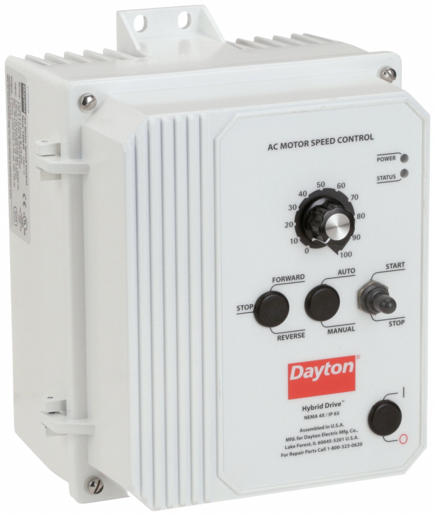 Variable Frequency Drive: 115/230V AC, 2 hp Max Output Power, 6.7 A Max Output Current