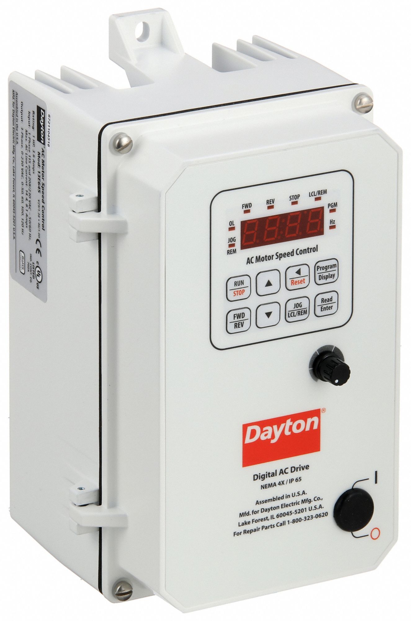 VARIABLE FREQUENCY DRIVE, 115/230 V AC, 1 HP MAX OUTPUT POWER, 3.6 A MAX OUTPUT CURRENT