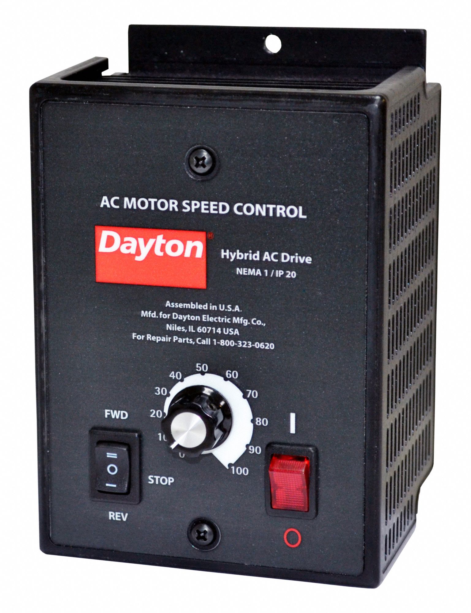 DAYTON Variable Frequency Drive: 115/230V AC, 1/2 hp Max Output Power, 2.4  A Max Output Current, LED