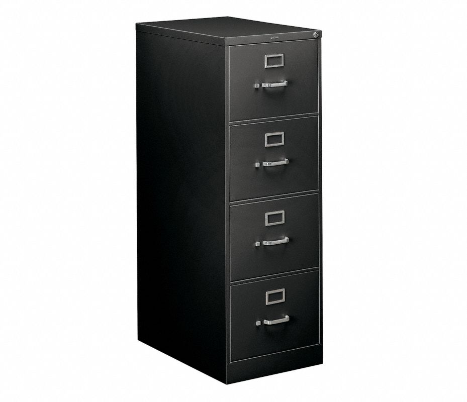 HON Archivero, Negro18-1/4" x 26-1/2" x 52" ,Número de Cajones 4-Drawer