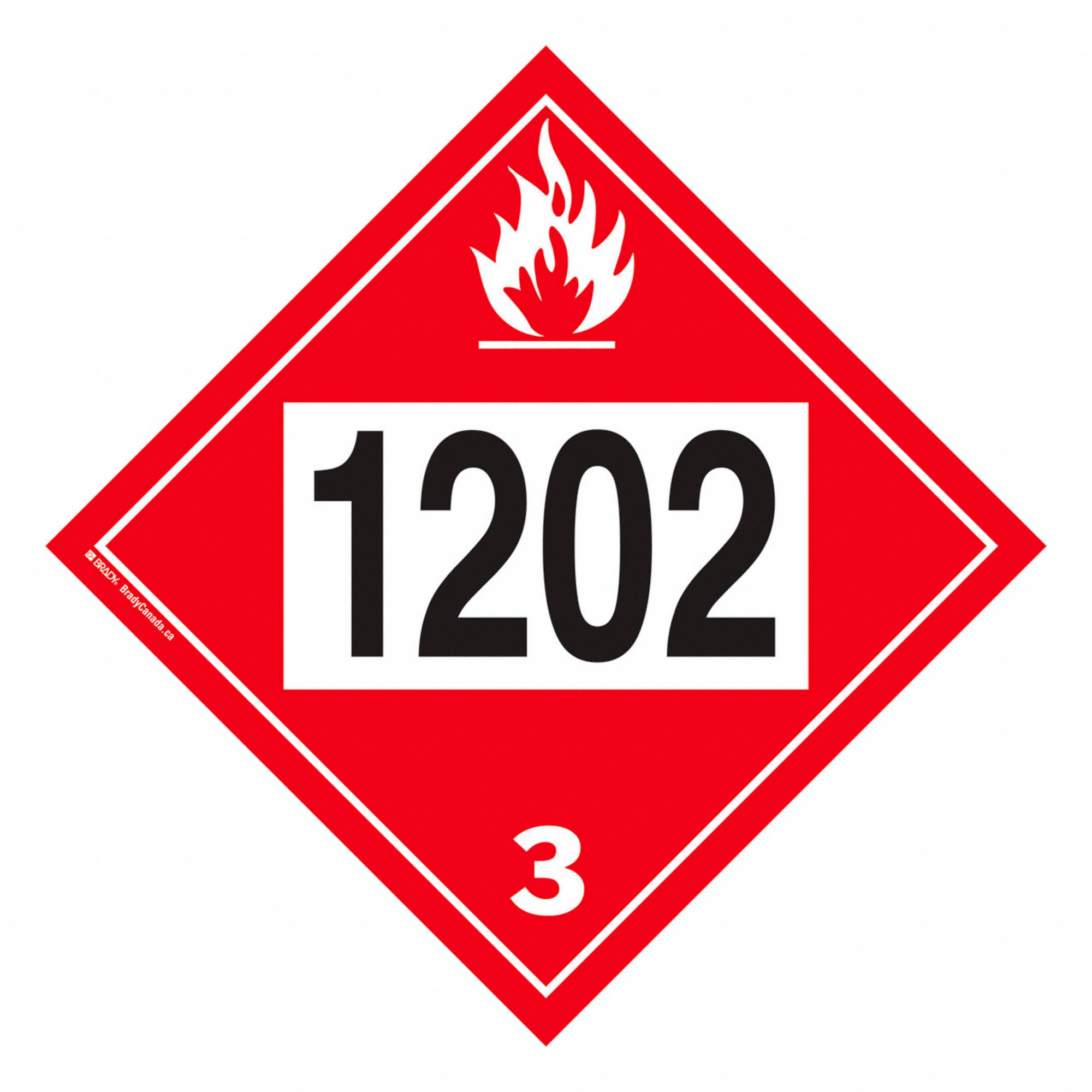 PLACARD 3 FUEL OIL REFL ADH BACK