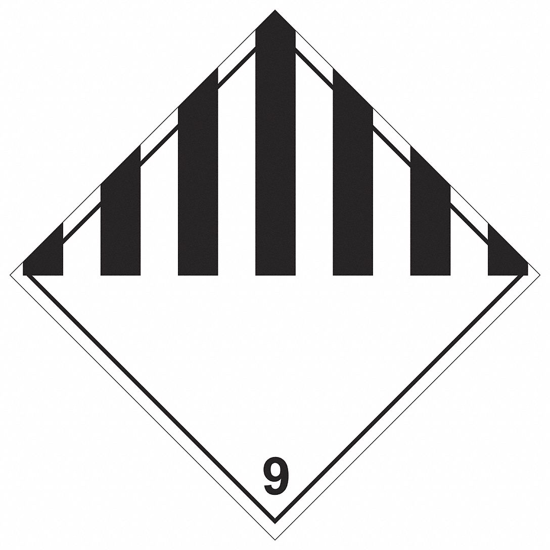 PLACARD TDG DIVERS DANGER CLASSE 9