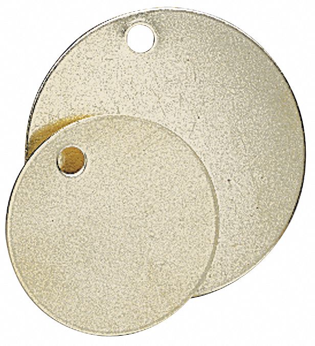 1-1/2 Round Brass tag