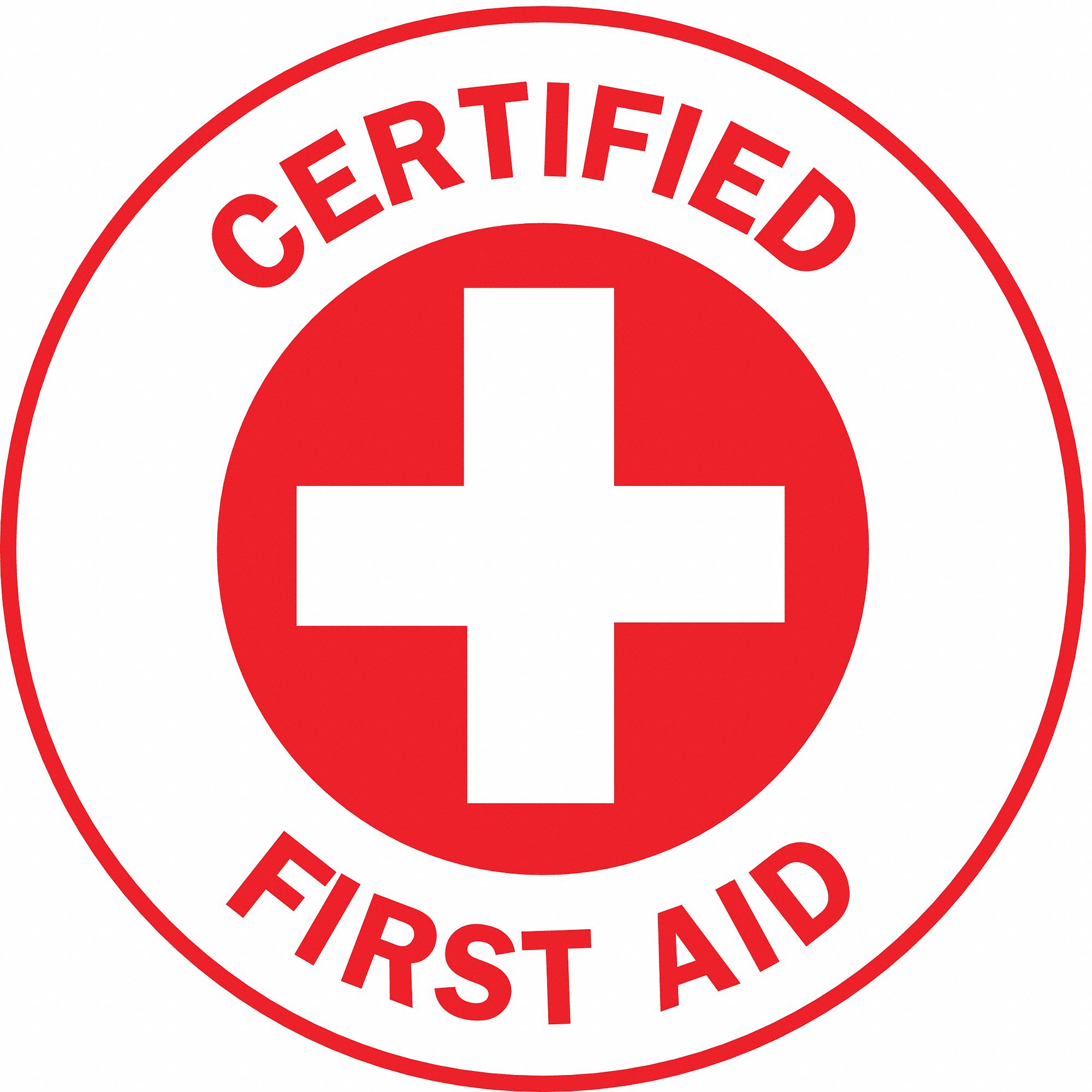 LABELS CERTIFIED FIRST AID 4/CG