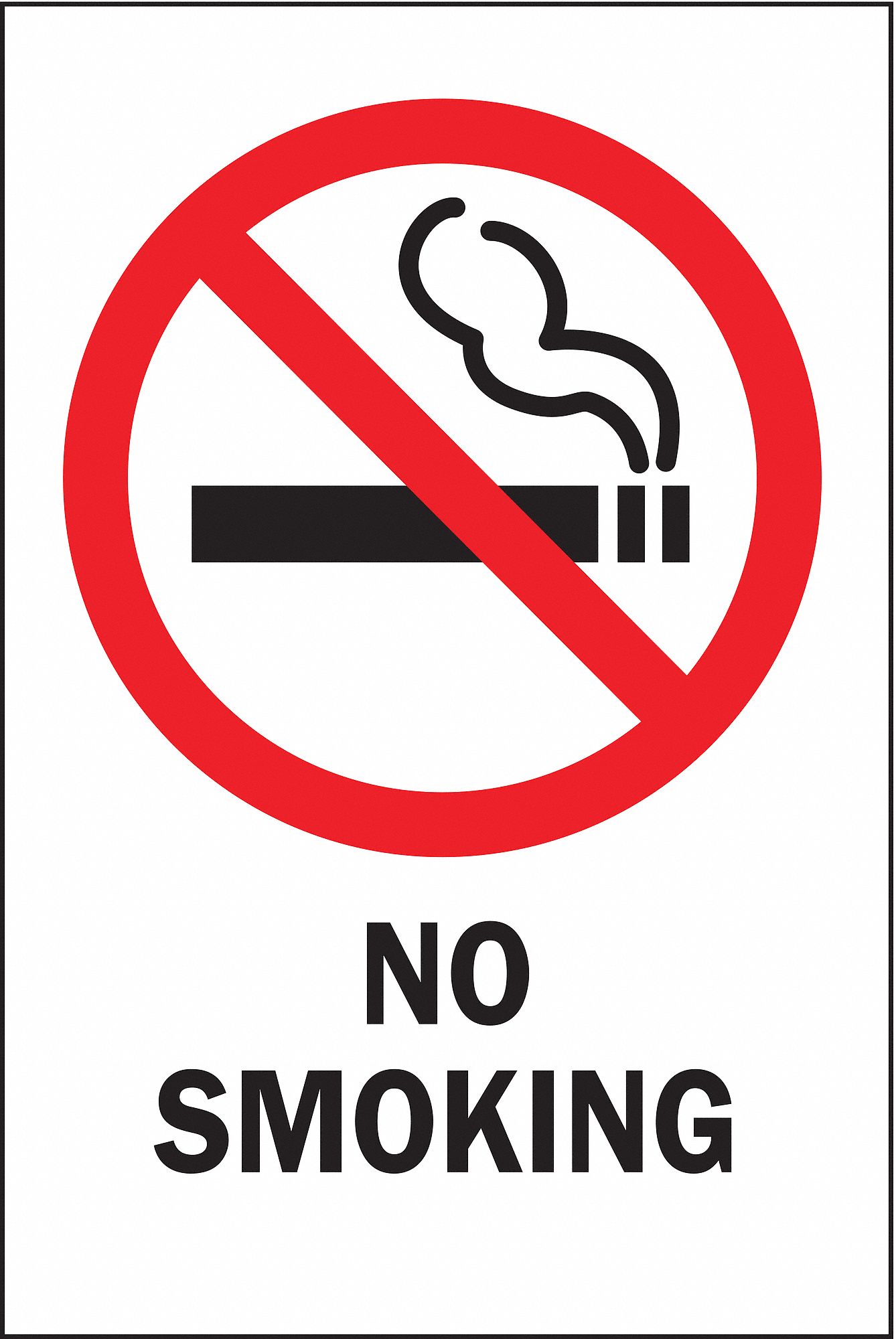 SIGN SELF STICK NO SMOKING 3.5X5