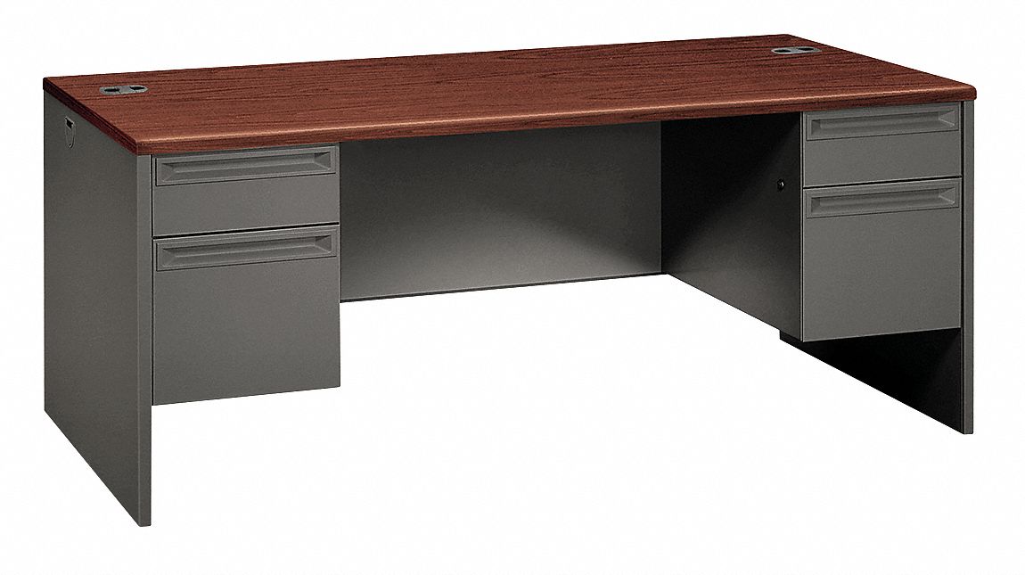 Office Desk,72 x 291/2 x 36 In,Charcoal Grainger