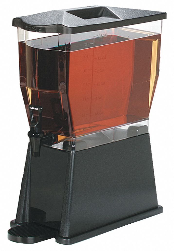 BEVERAGE DISPENSER,SINGLE,3 GAL,BLACK