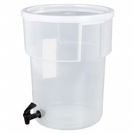 Carlisle 5 Gal. Polypropylene Beverage Dispenser with Lid and