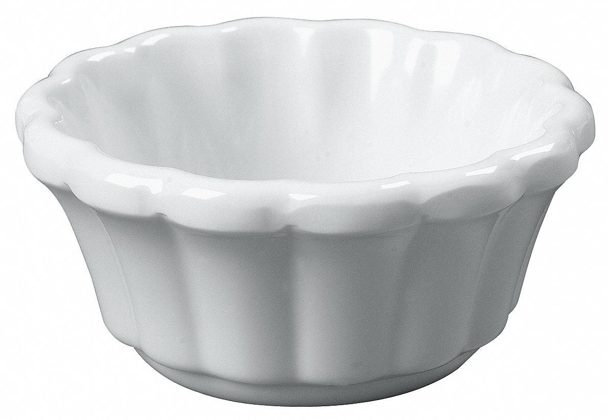 Scalloped Ramekin 1 oz Cap. White PK48