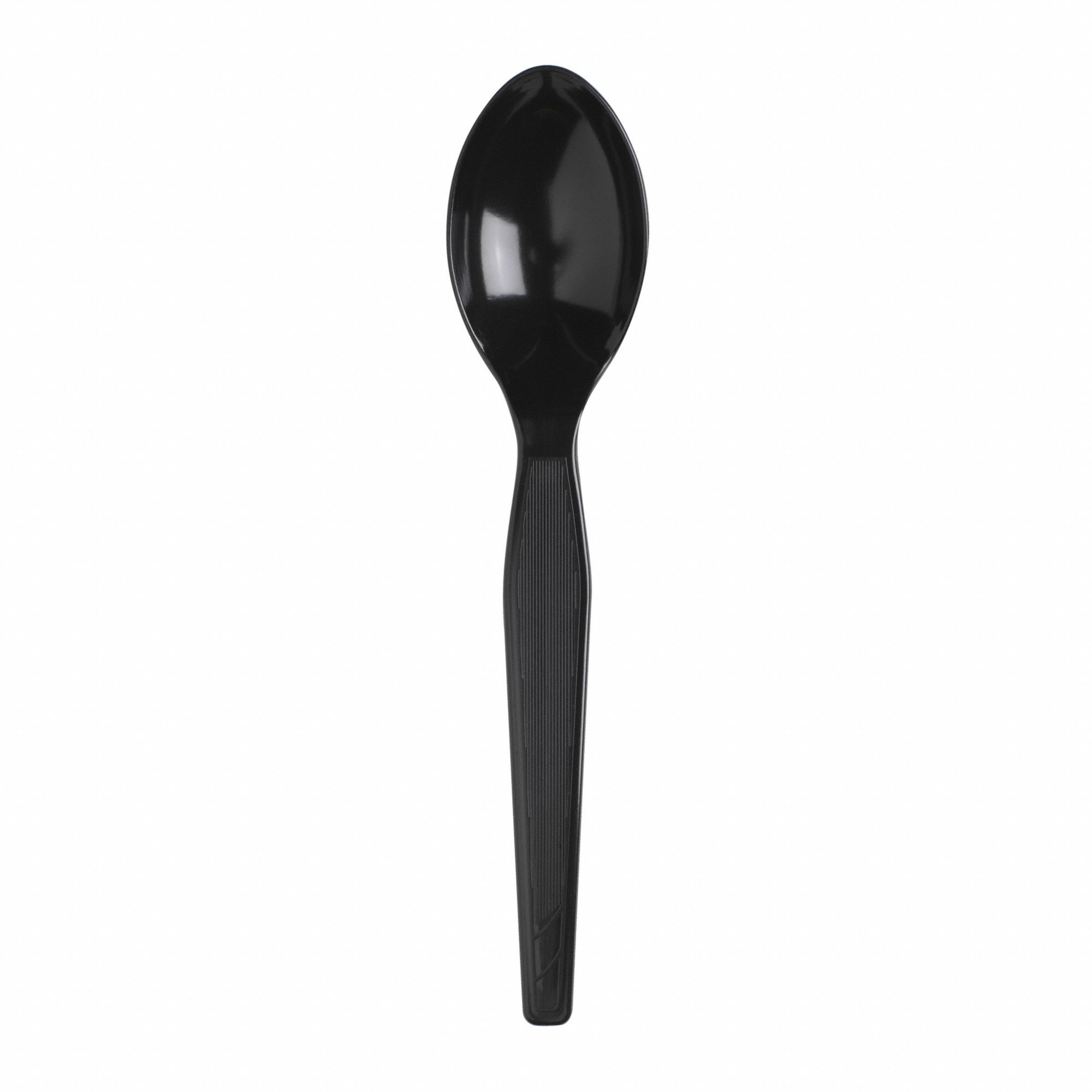 DIXIE Disposable Dispenser Cutlery Spoon, Unwrapped, Heavy Wt, Black, 960 PK 13F548SSSHW08
