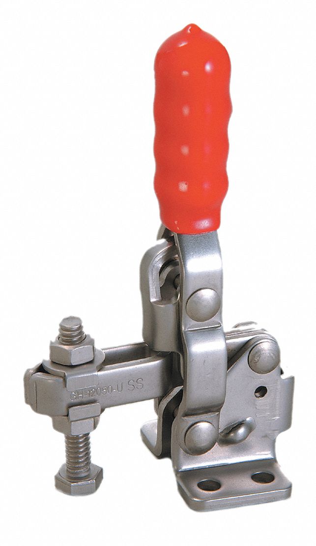 GRAINGER APPROVED Toggle Clamp Vertical Handle Hold Down, Stainless