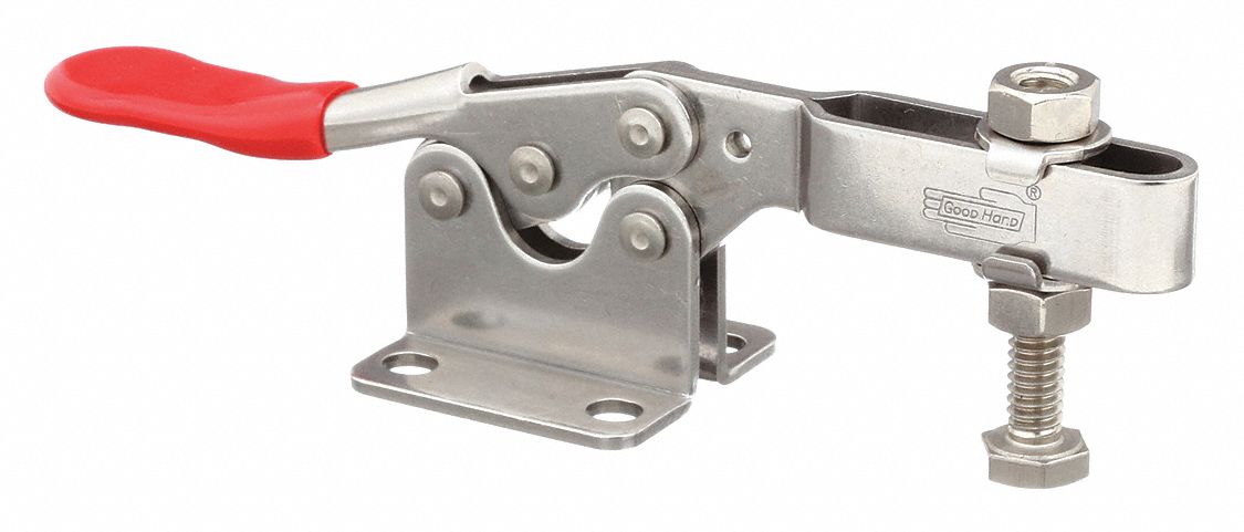 Toggle Clamp: Std Horizontal  Handle, Flange Base Mounting, 2.24 in Arm Lg, Std
