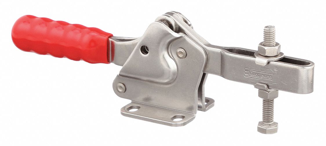 Toggle Clamp: Std Horizontal  Handle, Flange Base Mounting, 2.4 in Arm Lg, Std