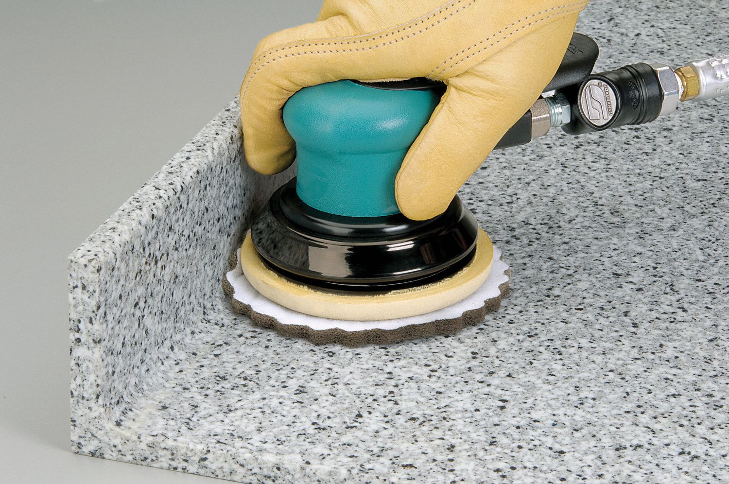 DYNABRADE Air Random Orbital Sander 5 in Pad Size, PSA, 3/16 in Orbit