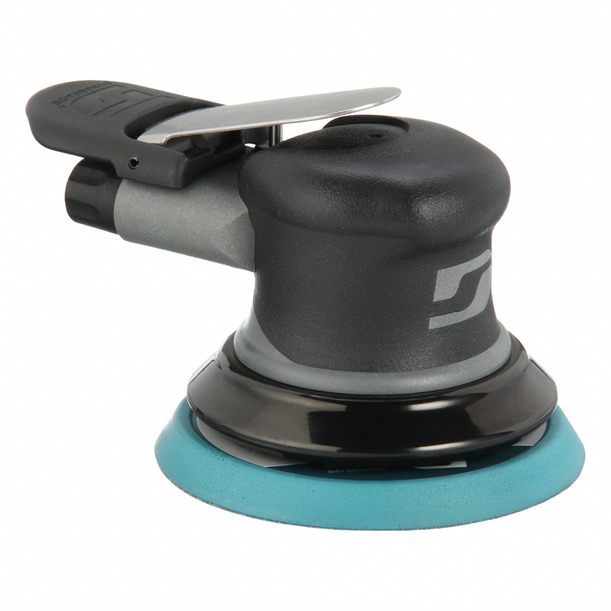 Air Orbital Sander: 5 in Disc, Pressure Sensitive Adhesive, 3/16 in Orbit, Non-Vacuum, NPT