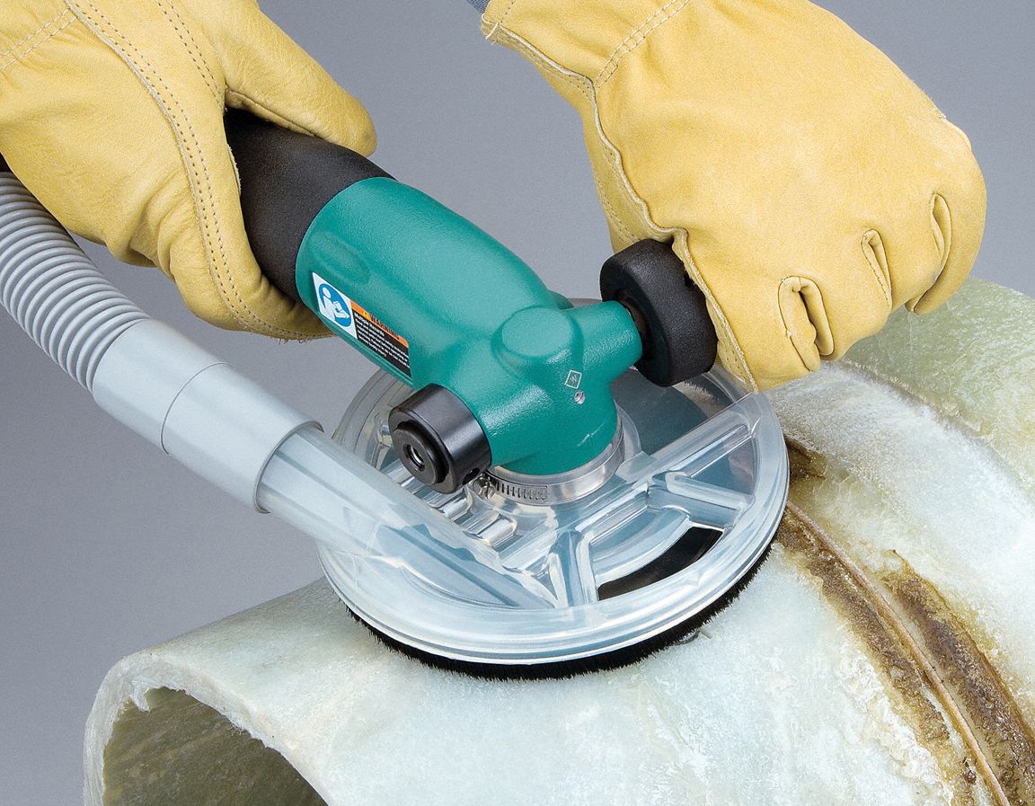 DYNABRADE Industrial Duty Right Angle Air Disc Sander with Lever