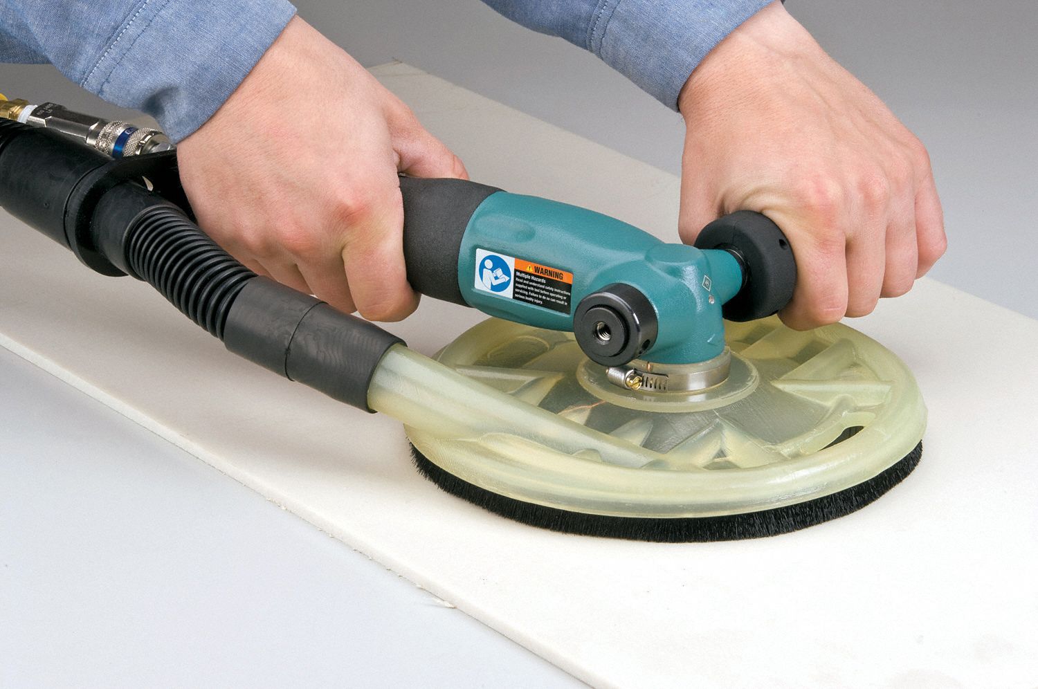 DYNABRADE Industrial Duty Right Angle Air Disc Sander with Lever