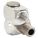 SWIVEL CONNECTOR, NICKEL-PLATED 1215 CR ALUMINUM, ⅜ IN MALE NPT INLET, 360 °  SWIVEL ANGLE