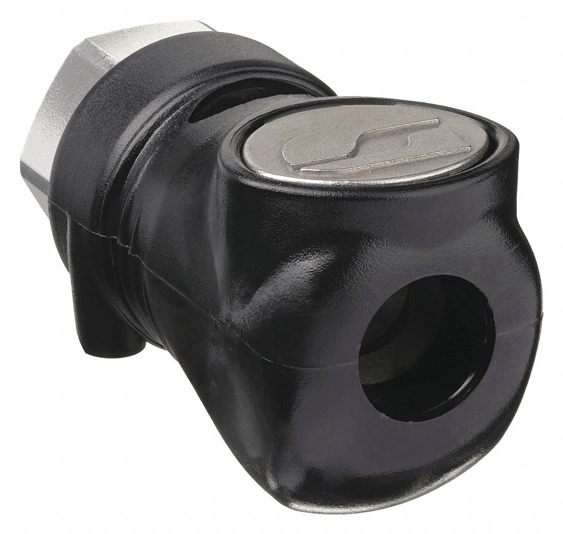 QUICK CONNECT HOSE COUPLING, ¼ IN BODY SIZE, ¼ IN HOSE FITTING SIZE, PUSH-TO-CONNECT