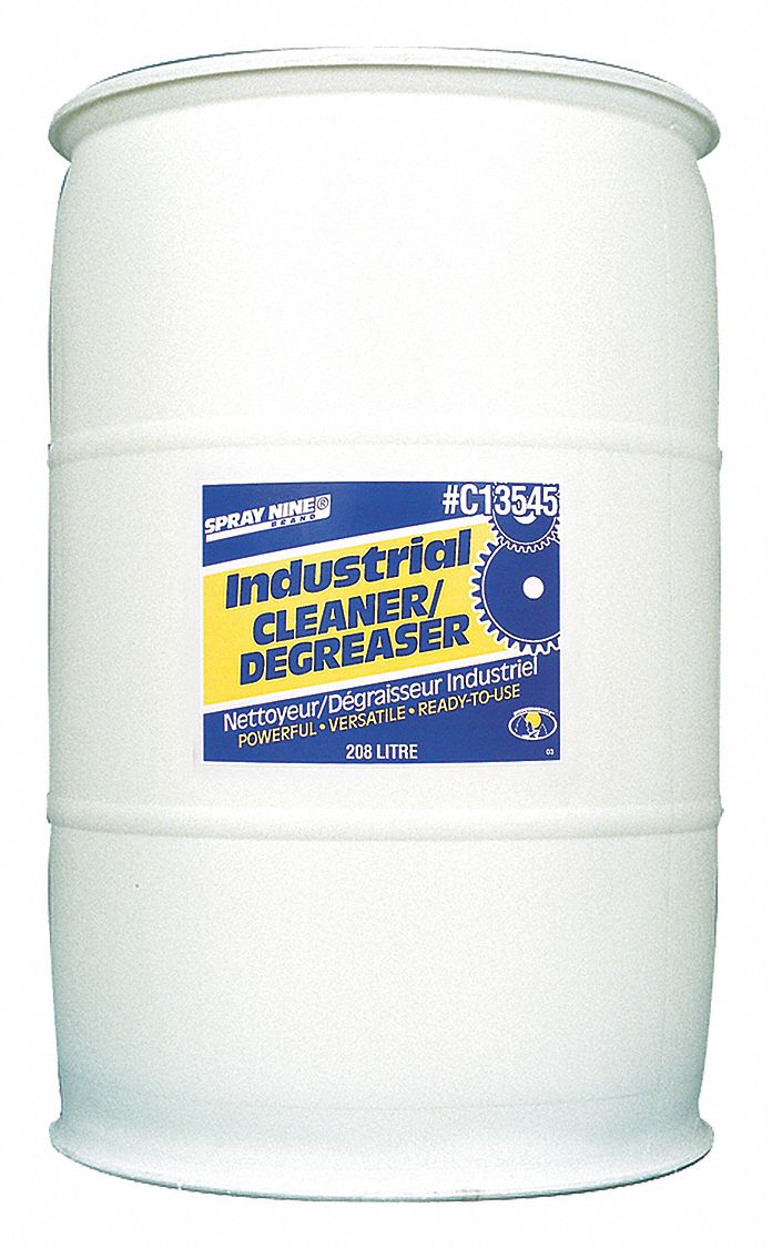 CLEANER/DEGREASER, INDUSTRIAL, BIODEGRADABLE/NO HARSH ABRASIVES, CLEAR, 208 L, LIQUID