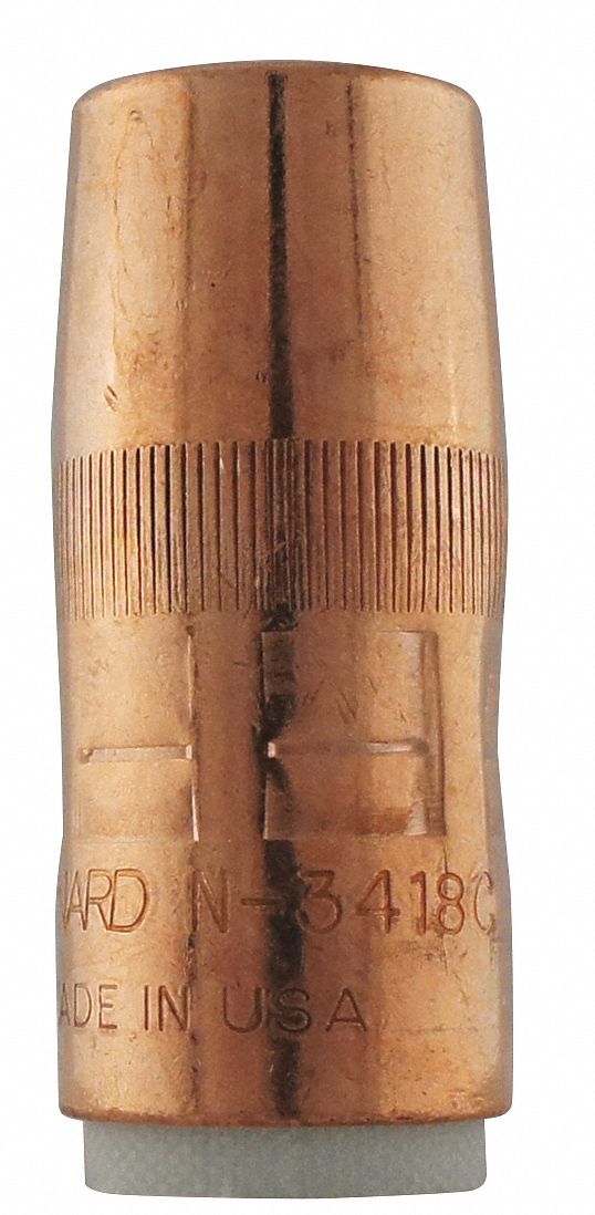CENTERFIRE SERIES NOZZLE, COPPER, FOR USE WITH MIG GUN, TAPERED NOZZLE, MIG