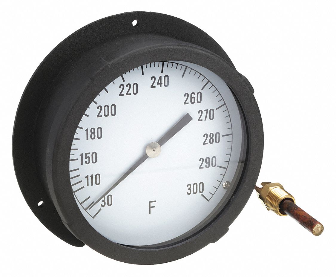 30° to 300°F, 6 in Dial Dia, Analog Panel Mount Thermometer 13G21813G218 Grainger