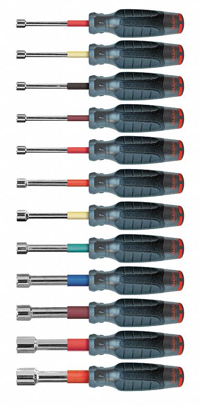 thumbnail image 2 of Mac Tools 8-Piece Metric Nut Driver Set (ND95805) – Mixed Set With Bonus 1/4\" Red Driver 2 of 12