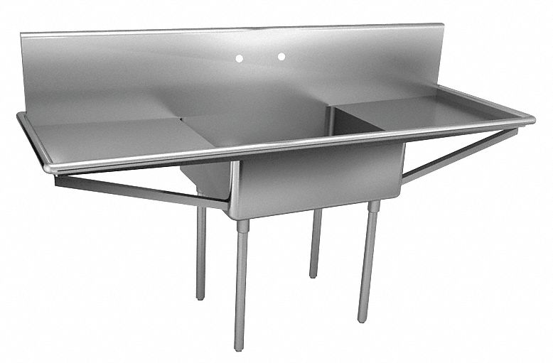 Just Manufacturing, 34 in Work Surface Ht, Scullery Sink 13G597NSFB