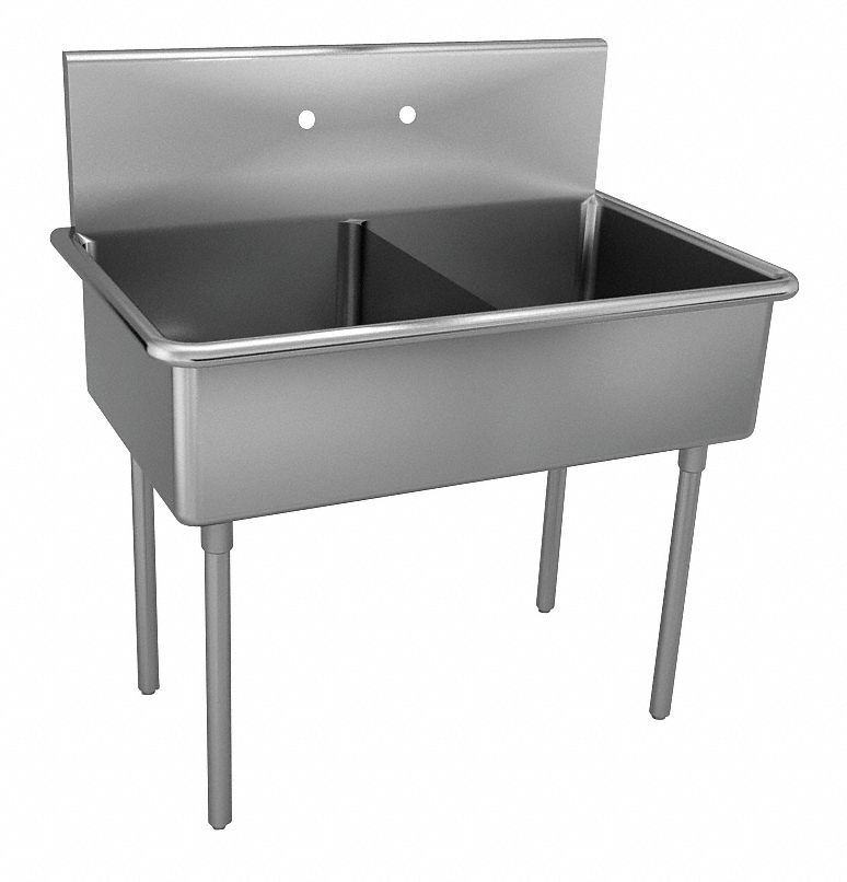 Stainless Steel Scullery Sink Without Faucet 14 Gauge Floor Mounting Type