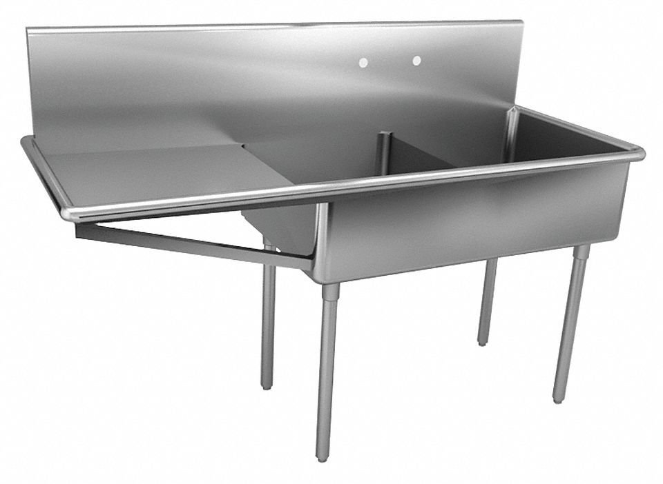 Just Manufacturing, 36 in Work Surface Ht, Scullery Sink - 13G606|NSFB ...