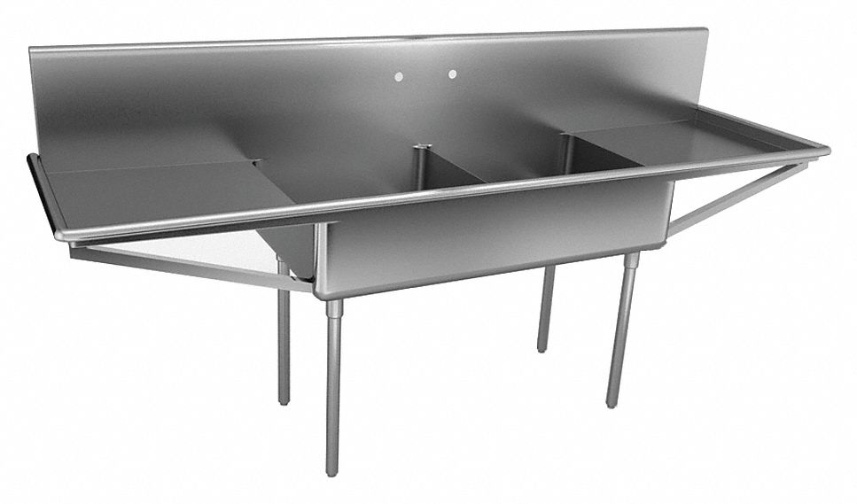 Just Manufacturing, 34 in Work Surface Ht, Scullery Sink - 13G608|NSFB ...