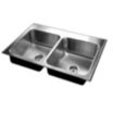 Drop-in, Two-Bowl Kitchen & Bar Sinks Without Faucets