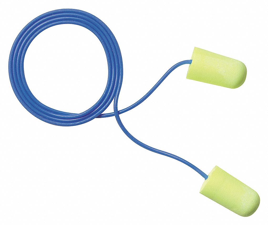 BOUCHONS D'OREILLE, JETABLES, MOUSSE/VINYLE, GRANDS, BALLE, 33 DB, FILAIRES, ENROULABLES, CSA, 200 PR
