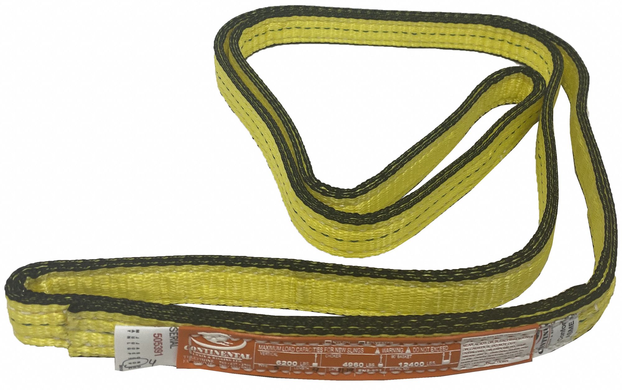SYNTHETIC SLING, 1 IN W, 4 FT TYPE 5 SLING, 6,200 LB VERTICAL HITCH CAPACITY