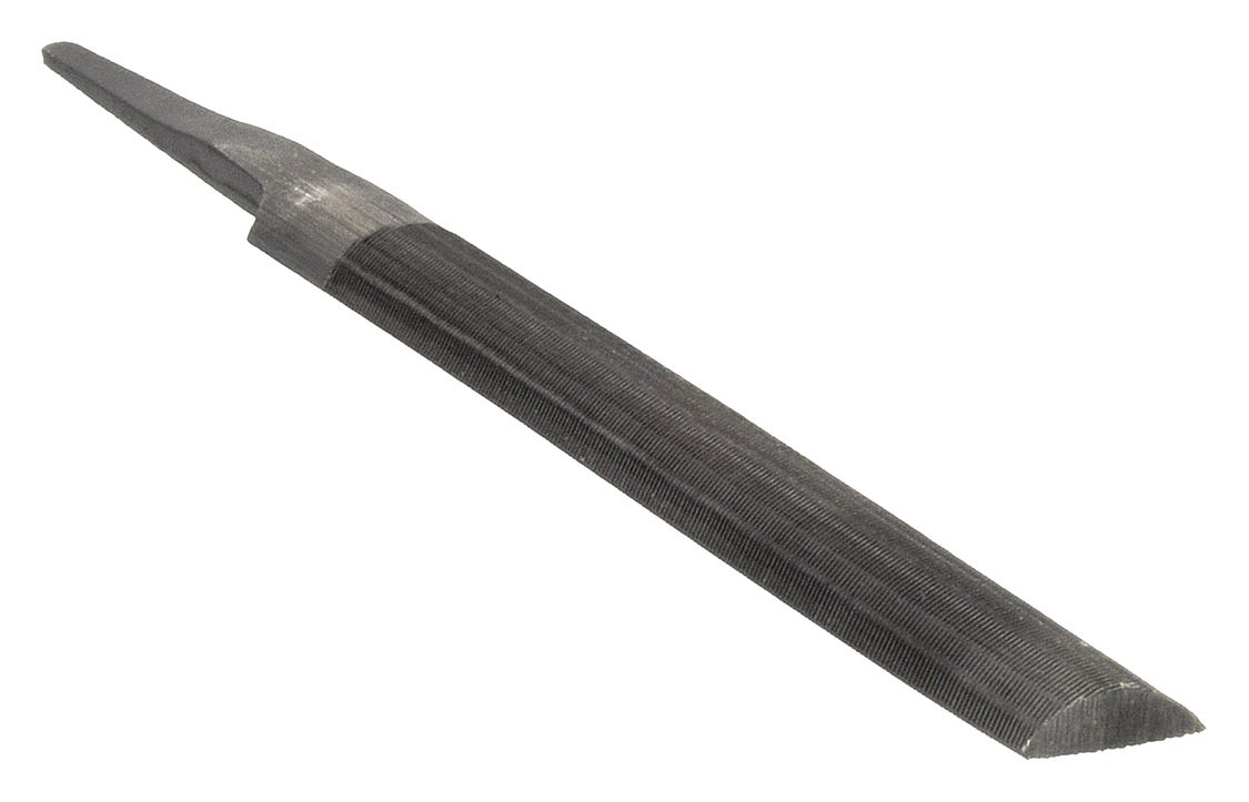MACHINISTS FILE, DOUBLE-CUT, SINGLE EDGE CUT, SECOND CUT, 4 IN L WITHOUT TANG, 7/16 IN W, 04729N