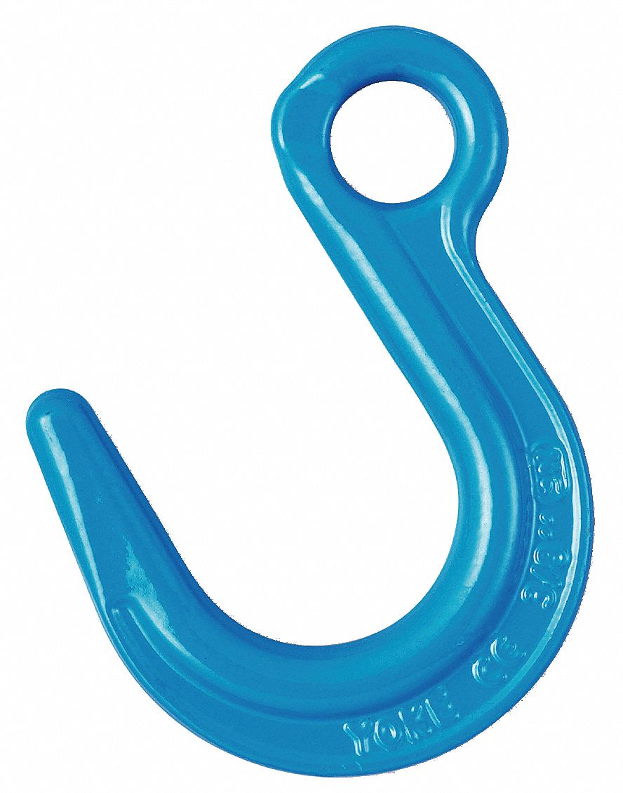 YOKE Foundry Hook, Alloy Steel, 100 Grade, Eye, 1/4 in to 5/16 in Trade