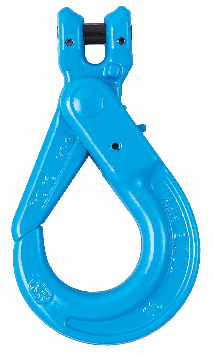 Locking Hook,  Alloy Steel,  100 Grade,  Clevis,  3/8 in Trade Size,  8,800 lb Working Load Limit