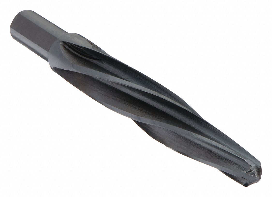 BRIDGE REAMER, HIGH SPEED STEEL, BLACK OXIDE, ¾ IN REAMER SIZE, 5 FLUTES