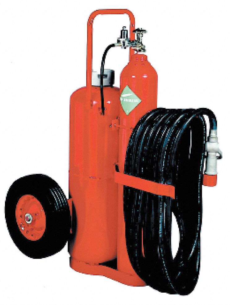 13H909 - Wheeled Fire Extinguisher 125 lb. 50 ft