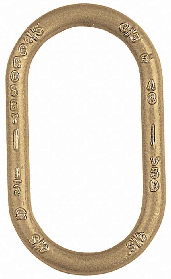 WELDLESS END LINK, A342, WORKING LOAD LIMIT 84,900 LB, 1 3/4 IN, FORGED ALLOY STEEL