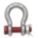 METAL SHACKLE, 55 TON LOAD LIMIT, HOT DIP GALVANIZED FINISH