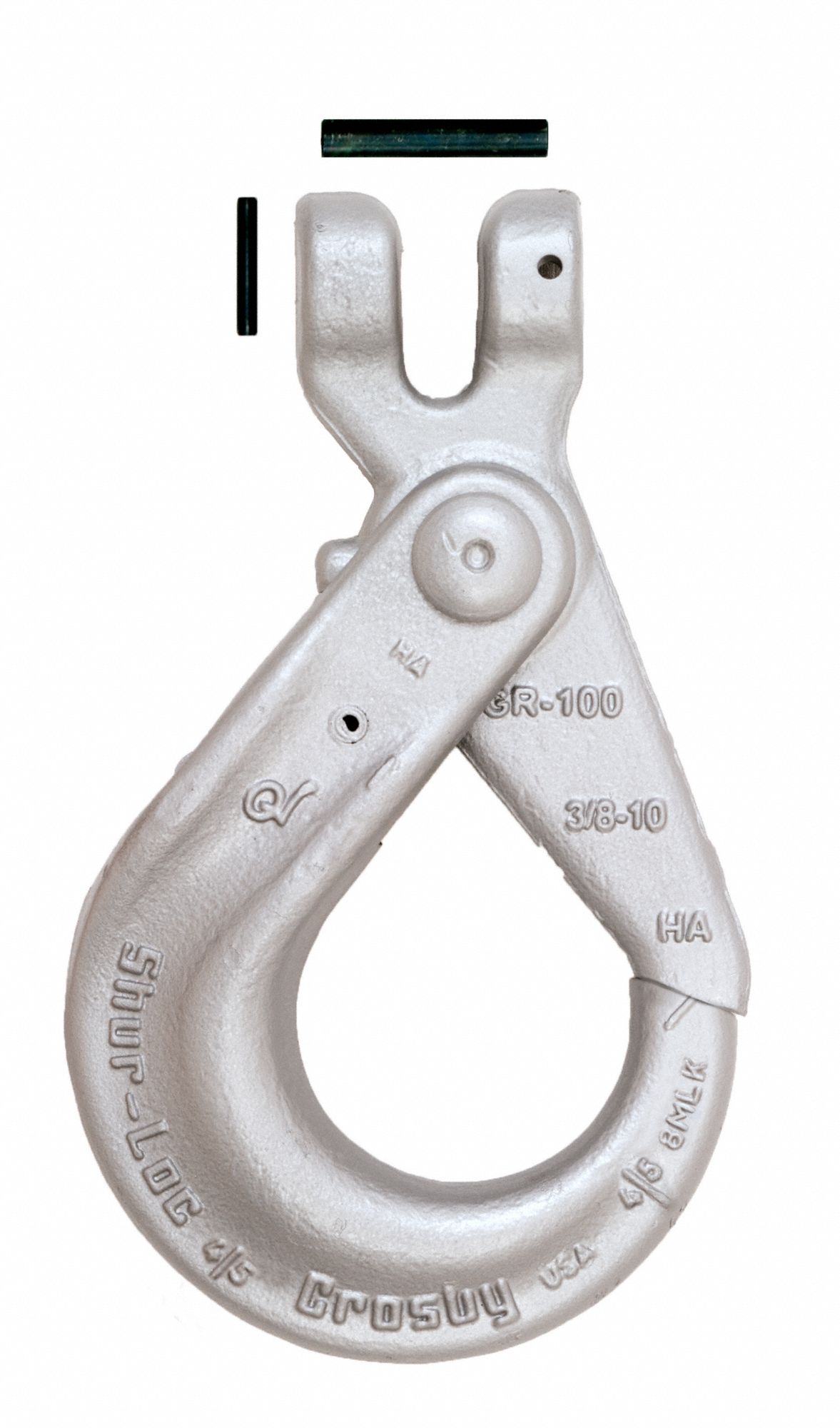 CLEVIS HOOK, SILVER, 3½IN W X 6 1/4 IN L, ALLOY STEEL, 5,700 LB LOAD LIMIT