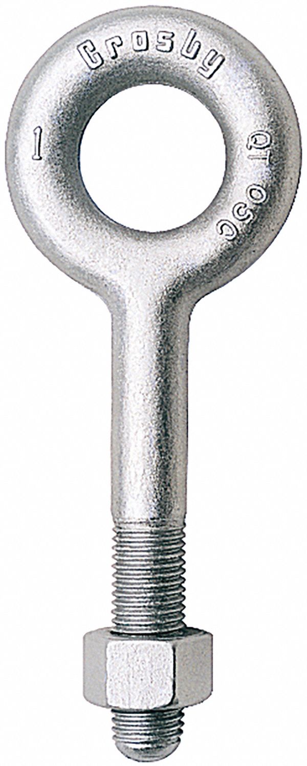 EYE BOLT, STEEL, 441 MM LENGTH, 31.8 MM SHANK DIAMETER, METRIC, COARSE, GALVANIZED, ASME