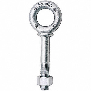 SHOULDER NUT EYE BOLT, HEAVY HEX NUTS, GALVANIZED, 1550 LBS, 5.97 IN, 3/8 X 4 1/2 IN, FORGED STEEL