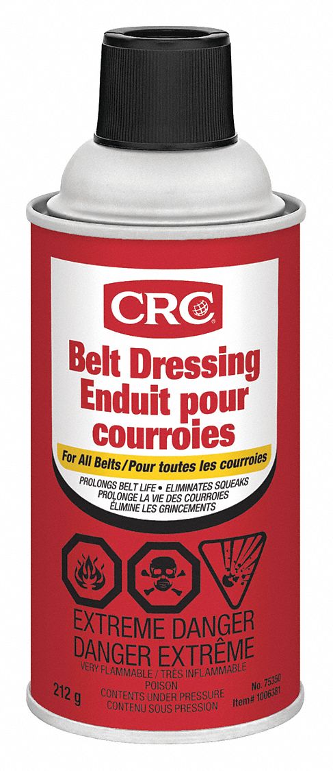 Belt dressing clearance spray